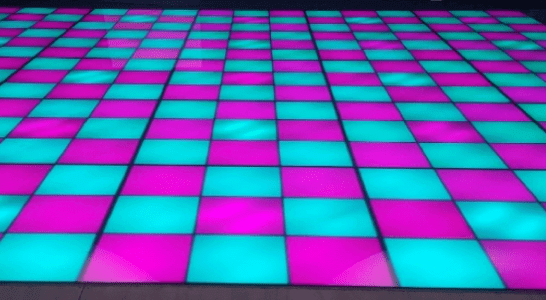 DM illuminated dance floor hire