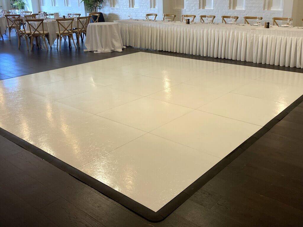 White slate dance floor hire